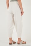 Pamuklu Relaxed Fit Normal Bel Daralan Paça Kadın Pantolon 668YP5198 TAŞ