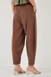 Pamuklu Relaxed Fit Normal Bel Daralan Paça Kadın Pantolon 668YP5198 KAHVE