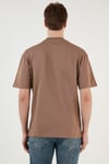 Pamuklu Relaxed Fit Sıfır Yaka Erkek T Shirt 5902702 TOPRAK