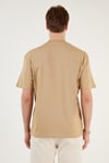 Pamuklu Relaxed Fit Sıfır Yaka Erkek T Shirt 5902702 CAMEL