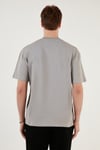 Pamuklu Relaxed Fit Sıfır Yaka Erkek T Shirt 5905446 GRİ