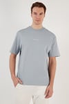 Pamuklu Relaxed Fit Sıfır Yaka Erkek T Shirt 5902702 AÇIK GRİ