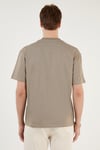 Pamuklu Relaxed Fit Sıfır Yaka Erkek T Shirt 5905446 VİZON