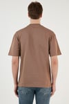 Pamuklu Relaxed Fit Sıfır Yaka Erkek T Shirt 5902702 TOPRAK
