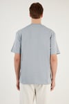 Pamuklu Relaxed Fit Sıfır Yaka Erkek T Shirt 5902702 AÇIK GRİ