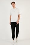 Pamuklu Relaxed Fit Sıfır Yaka Erkek T Shirt 5902702 BEYAZ