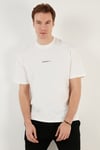 Pamuklu Relaxed Fit Sıfır Yaka Erkek T Shirt 5902702 BEYAZ