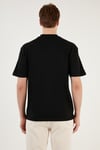 Pamuklu Relaxed Fit Sıfır Yaka Erkek T Shirt 5905446 SİYAH
