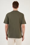 Pamuklu Relaxed Fit Sıfır Yaka Erkek T Shirt 5902702 HAKİ