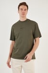 Pamuklu Relaxed Fit Sıfır Yaka Erkek T Shirt 5902702 HAKİ