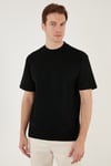 Pamuklu Relaxed Fit Sıfır Yaka Erkek T Shirt 5905446 SİYAH