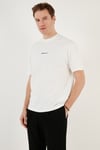 Pamuklu Relaxed Fit Sıfır Yaka Erkek T Shirt 5902702 BEYAZ