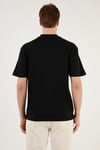 Pamuklu Relaxed Fit Sıfır Yaka Erkek T Shirt 5905446 SİYAH