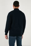 Pamuklu Relaxed Fit Yarım Fermuarlı Dik Yaka Erkek Sweat 5901232 LACİVERT
