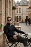 Pamuklu Relaxed Fit Yarım Fermuarlı Dik Yaka Erkek Sweat 5901232 SİYAH