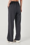 Pamuklu Relaxed Fit Yüksek Bel Bol Paça Kadın Pantolon 668YP5118 ANTRASİT