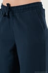 Pamuklu Relaxed Fit Yüksek Bel Bol Paça Kadın Pantolon 668YP5118 LACİVERT