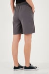 Pamuklu Relaxed Fit Yüksek Bel Cepli Mini Kadın Şort 668YP5384 ANTRASİT