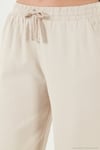 Pamuklu Relaxed Fit Yüksek Bel Geniş Paça Kadın Pantolon 668YP5275 TAŞ