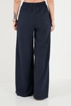 Pamuklu Relaxed Fit Yüksek Bel Geniş Paça Kadın Pantolon 668YP5559 LACİVERT