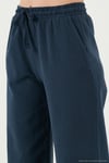 Pamuklu Relaxed Fit Yüksek Bel Geniş Paça Kadın Pantolon 668YP5275 LACİVERT