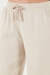 Pamuklu Relaxed Fit Yüksek Bel Geniş Paça Kadın Pantolon 668YP5275 TAŞ