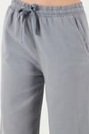 Pamuklu Relaxed Fit Yüksek Bel Geniş Paça Kadın Pantolon 668YP5275 GRİ