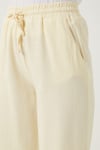 Pamuklu Relaxed Fit Yüksek Bel Geniş Paça Kadın Pantolon 668YP5275 SARI