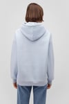 Pamuklu Şardonlu Oversize Fit Kapüşonlu Kadın Sweat 1600361-70717 AÇIK MAVİ