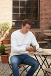 Pamuklu Şerit Detaylı Relaxed Fit Bisiklet Yaka Erkek Sweat 5901227 EKRU