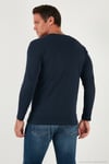 Pamuklu Slim Fit Bisiklet Yaka Basic Erkek Sweat 59050741 İNDİGO
