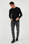 Pamuklu Slim Fit Bisiklet Yaka Basic Erkek Sweat 59050741 SİYAH