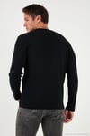 Pamuklu Slim Fit Bisiklet Yaka Basic Erkek Sweat 59050741 SİYAH
