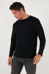 Pamuklu Slim Fit Bisiklet Yaka Basic Erkek Sweat 59050741 SİYAH
