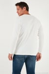 Pamuklu Slim Fit Bisiklet Yaka Basic Erkek Sweat 59050741 EKRU