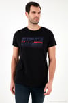 Pamuklu Slim Fit Bisiklet Yaka Baskılı Erkek T Shirt 541HIGHER SİYAH