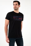 Pamuklu Slim Fit Bisiklet Yaka Baskılı Erkek T Shirt 541HIGHER SİYAH