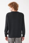 Pamuklu Slim Fit Bisiklet Yaka Erkek Kazak 070781-900 SİYAH