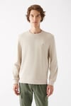 Pamuklu Slim Fit Bisiklet Yaka Erkek Sweat 065751-35111 BEJ