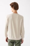 Pamuklu Slim Fit Bisiklet Yaka Erkek Sweat 065751-35111 BEJ