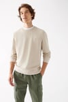 Pamuklu Slim Fit Bisiklet Yaka Erkek Sweat 065751-35111 BEJ