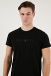 Pamuklu Slim Fit Bisiklet Yaka Erkek T Shirt 541BALANCE SİYAH