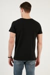 Pamuklu Slim Fit Bisiklet Yaka Erkek T Shirt 541PERSPECTIVE SİYAH