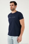 Pamuklu Slim Fit Bisiklet Yaka Erkek T Shirt 541BALANCE AÇIK LACİVERT