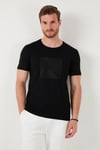 Pamuklu Slim Fit Bisiklet Yaka Erkek T Shirt 646R7940 SİYAH