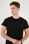 Pamuklu Slim Fit Bisiklet Yaka Erkek T Shirt 541PERSPECTIVE SİYAH