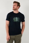 Pamuklu Slim Fit Bisiklet Yaka Erkek T Shirt 646R8120 LACİVERT