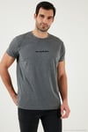 Pamuklu Slim Fit Bisiklet Yaka Erkek T Shirt 541WIND ANTRASİT