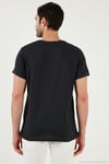 Pamuklu Slim Fit Bisiklet Yaka Erkek T Shirt 541PERSPECTIVE KOYU ANTRASİT