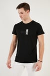 Pamuklu Slim Fit Bisiklet Yaka Erkek T Shirt 541CHANGE24 SİYAH
